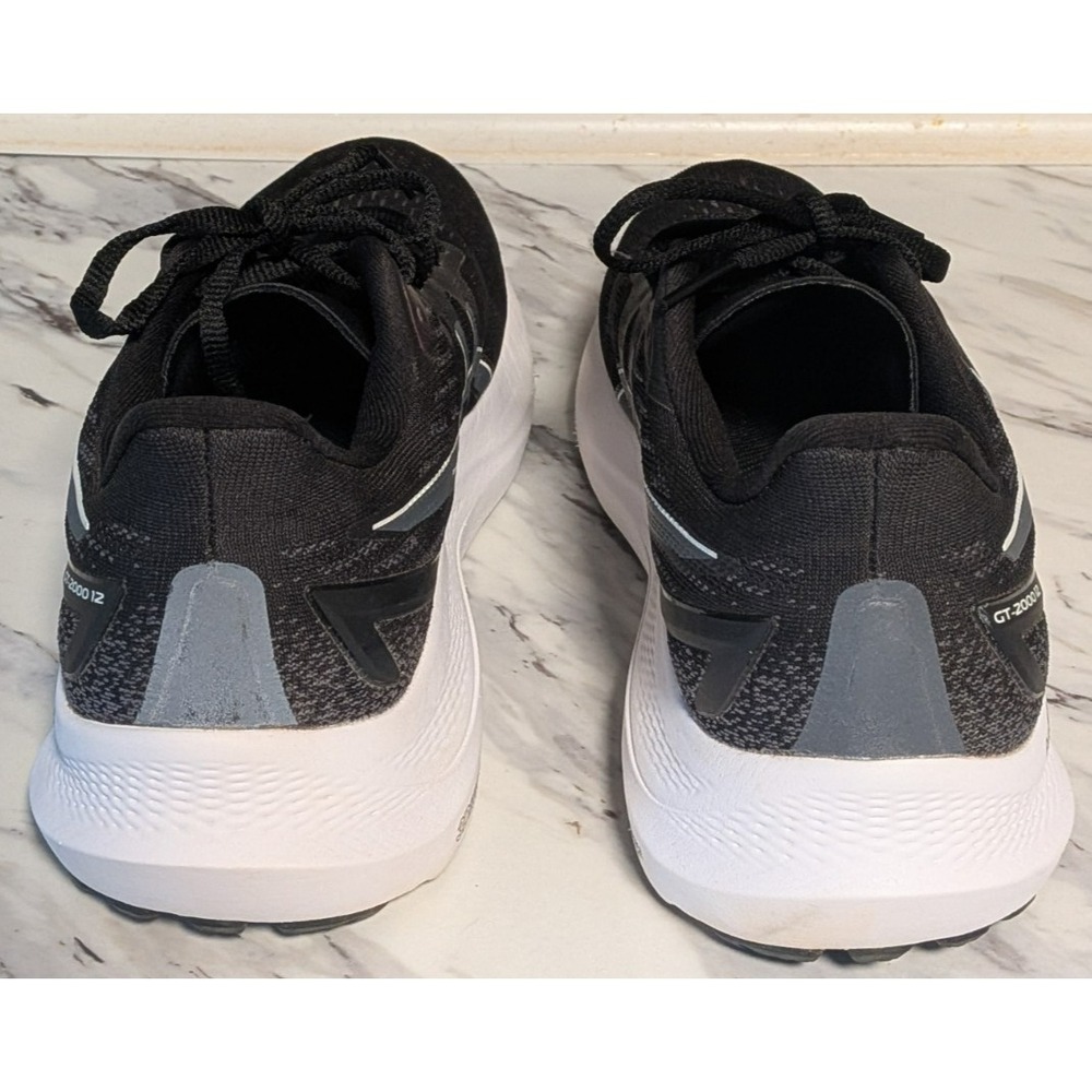 Asics GT-2000 12 Black and White Running Shoes Women's Size 8.5 Wide - Picture 4 of 12